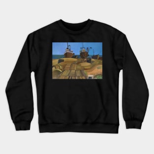 Dungeness Beach Fishing Boats Kent Crewneck Sweatshirt